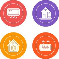 Air Conditioner and Home Automation Icon vector
