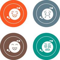 Loughing and Unhappy Icon vector