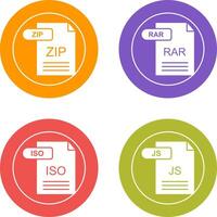 ZIP and RAR Icon vector