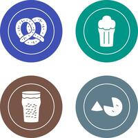 Pretzel and Pint of Beer Icon vector