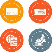 Debit Card and Voucher Icon vector