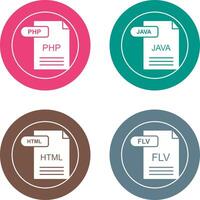 PHP and Java Icon vector