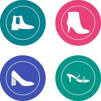 Men Boots and high heels Icon vector