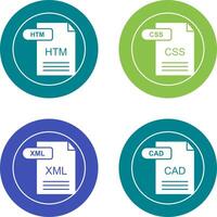 HTM and CSS Icon vector