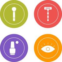 Brush and Razor Icon vector