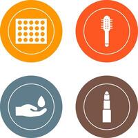 Colored Palette and Comb Icon vector