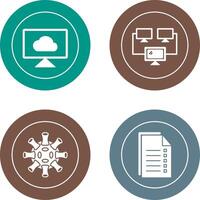 Cloud Systems and Connected Icon vector