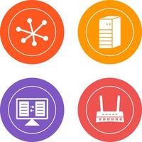Internet and Server Network Icon vector