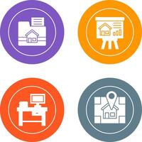 Folder and Presentation Icon vector