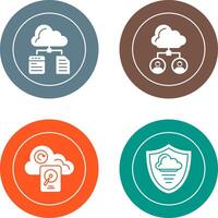 File and Cloud Icon vector