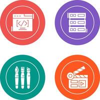 Web Coding ND Server Icon vector