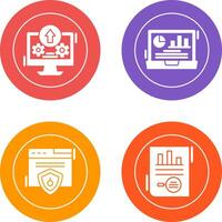 Upload and Dashboard Icon vector