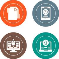 Copy and Power Icon vector