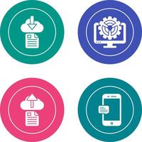 File Download and Monitor Icon vector