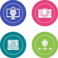 Password and Firewall Icon vector