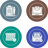 Contract and Question Icon vector