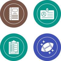 Notebook and CardSnack and Money Icon vector