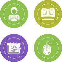 Student and Book Icon vector