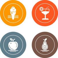 Ice Cream and Cocktail Icon vector