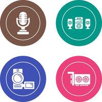 Microphone and Sound System Icon vector