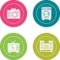 Digital Camera and Washing Icon vector