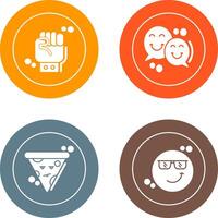 Fist and Chatting Icon vector