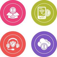 wifi signal and box Icon vector