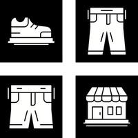 Zapatos y pantalones icono vector