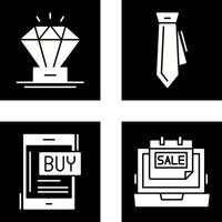 Diamond and Tie Icon vector