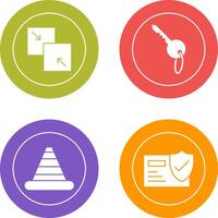 Combine and Key Icon vector