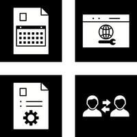 content planning and web support Icon vector