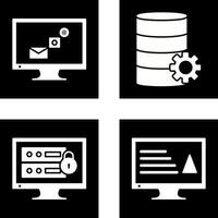 digital marketing and database management Icon vector