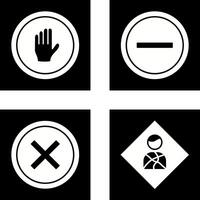 halt and entry prohibited Icon vector