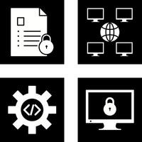 confidentiality and company network Icon vector