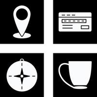 location and credit card Icon vector