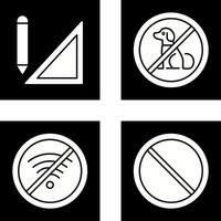 drawing tools and no pets Icon vector