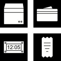 caja y billetera icono vector