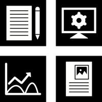 write feedback and computer settings Icon vector
