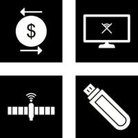 transaction and disconnected network Icon vector