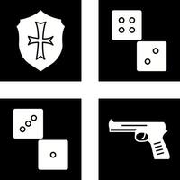 Dice and Shield Icon vector