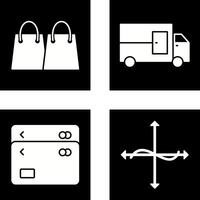 envío y compras bolso icono vector