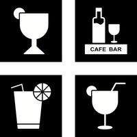 bebidas café y Jerez icono vector