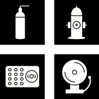 hydrant and oxygen tank Icon vector