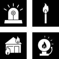 siren and lit matchstick Icon vector