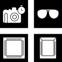 glasses and timer on camera Icon vector