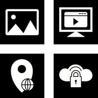 albums and streaming Icon vector