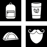 Backpack and Coffee Icon vector