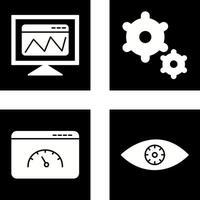 web analysis and preferences Icon vector