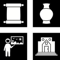 Desplazarse de papel y antiguo icono vector