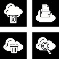 nube informática y nube icono vector